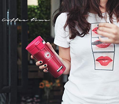 Vaso Termico Café Termo Taza Botella Taza Coche Acero Inoxidable Café Agua Thermos Frascos Termo Cafe Hermetico (Rosa) - Imagen 7