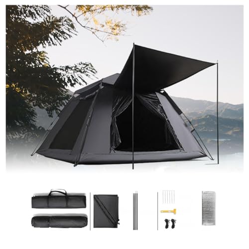 Tente de camping 4 personnes imperméable 5000mm pop up pour randonnée