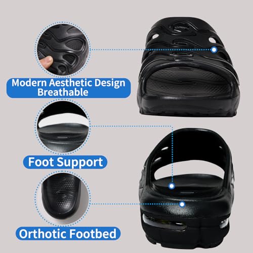 Livrerpi Men's Air Cushion Athletic Slide Sandals Fashion Breathable Design with Non-Slip Sole for Sport and Walking2
