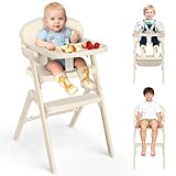 CYCLE DE CROISSANCE COMPLET: Notre chaise haute bébé evolutive est conçue pour les familles avec enfants. Les bébés âgés de 6 à 36 mois peuvent utiliser le « mode enfant ». À mesure que votre enfant grandit, il suffit de retirer le plateau et les barrières de sécurité pour passer en « mode adulte », qui supporte des utilisateurs pesant jusqu'à 90 kg. Notre chaise haute répond aux besoins des enfants, de la petite enfance à l'âge adulte