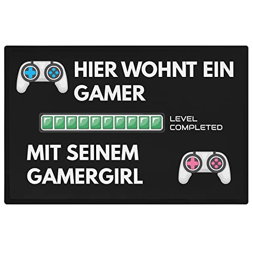 Trendation - Gamer Zocker Fußmatte Geschenk Gamergirl Freund Freundin Geschenkidee