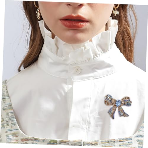Broche nœud papillon en émail bleu pour customiser un vêtement - 4