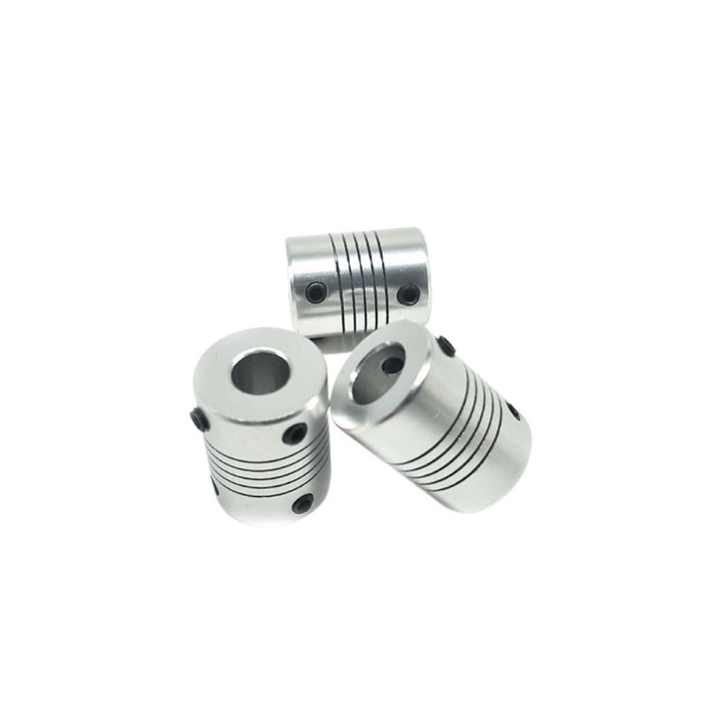 Aluminium-Pflaume Flexibel, 2er-Pack D25 L30 flexible Motorkupplungen 5-12,7 mm Bohrung for CNC-Schrittmotorwellen aus Aluminium(10mm x 12mm)