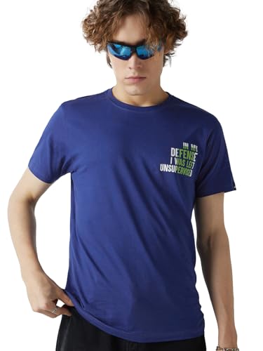 Image of Bewakoof Men's Cotton Jersey Typography Regular Fit Half Sleeve Round Neck T-Shirt | Tshirt for Man | Tshirt for Men Cotton | Tshirts for Men Stylish | Casual Wear | Street Wear
