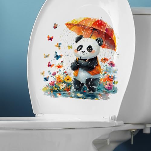 Vinilo decorativo Achang Panda Acuarela con Paraguas miniatura 4