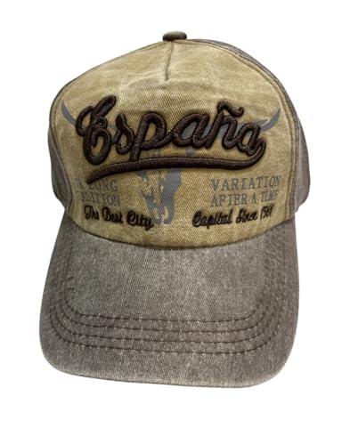 JYC CREATIVE Gorra de España, Regalo de España, Cup of Spain, para Hombre y Mujer, Gorra para el Sol, Gorra con Visera, Gorra para Regalo, (FR/ES, Letras, Talla única, Verde)