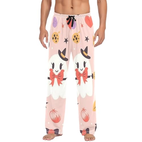 Classic Halloween Elements Men's Pajama Bottoms Plaid Pajamas Pants for Men Soft Long Lounge Woven Pj Sleep Pant with Pockets2