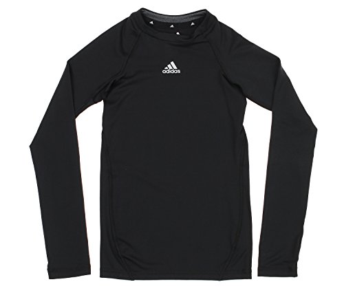 adidas Youth Boys Core Compression Long Sleeve Shirt, Black