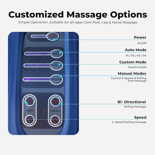 Image of Durafit91 Electric Foot Massager for Pain Relief, Feet Massager with Hand Simulation Massage, Air Compression, Shiatsu, Deep Kneading, Blood Circulation, Relaxation & Stress Relief, Portable Massager
