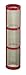 TeeJet CP16903-4-SSPP Screen for AA126 Series Line Strainers - Mesh Size 50 - Red