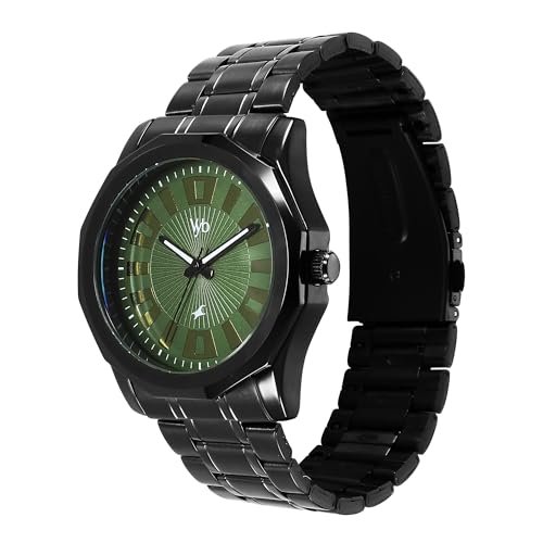 Image of Fastrack Vyb Horizon Quartz Analog Green Dial Watch for Men