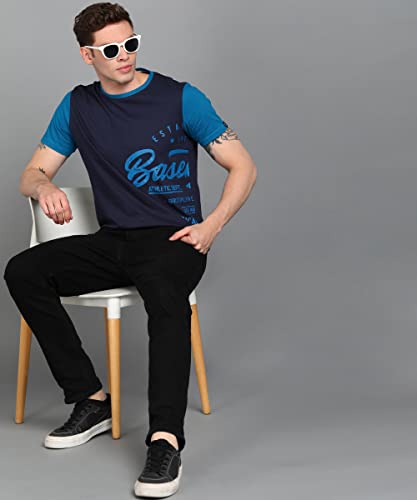 Image of Urbano Fashion Men's Graphic Printed Round Neck Half Sleeve Slim Fit Cotton T-Shirt