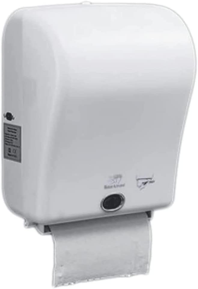 Paper Towel Dispenser Paper Towel Dispensers Auto Sensing Hand Tissue Holder with Key Wall Mounted Paper Towel Holders Abs Paper Holder High Capacity (White)