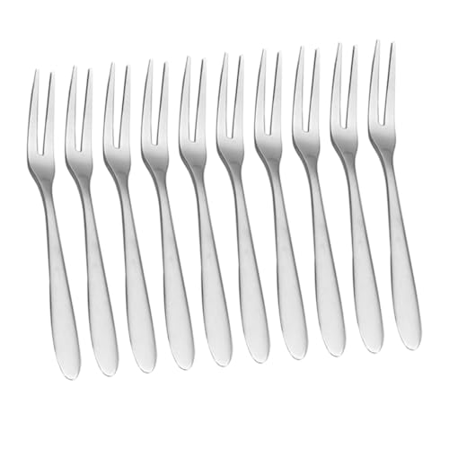 OFFSCH 12pc Fruit Fork Set Salad Fruit Forks Gourmet Party Stainless Steel Cutlery Elegant Tableware for Wedding Restaurant