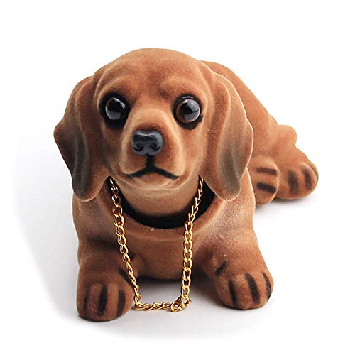 Mary Paxton Bobble Head Dachshund,Car Decoration Nodding Dog Ornaments High Emulation Creative Dog