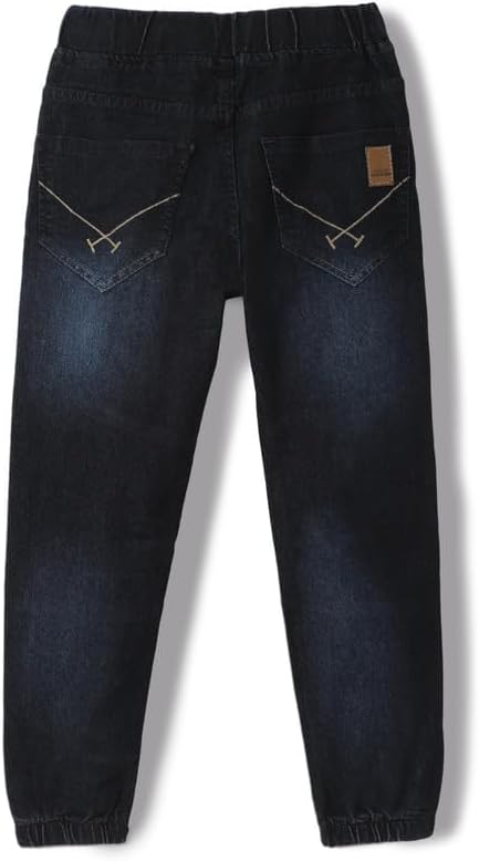 chopper club Boys Denim Jeans in Stretchable Cotton 3x1 Fabric in Slim Fit and Round Elastic with Patch - Image 4