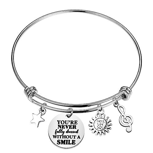 KEYCHIN Orphans Annie Bracelet Musical Theatre Gifts You're Never Fully Dressed Without A Smile Jewelry For Musical Fans