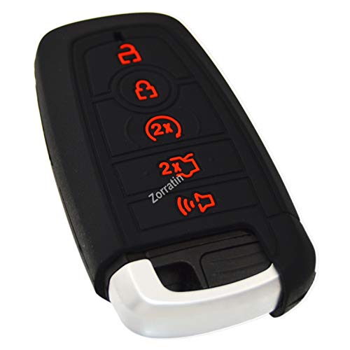 Image of Silicone Key Fob Cover for Ford F150 Mustang Explorer Expedition Escape Edge Bronco Transit Maverick and Lincoln Navigator Nautilus Aviator Corsair