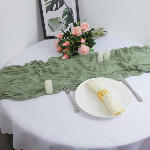 Table Runner-72*304cm (28*120inch) Chiffon Gauze Table Runner Extra Long - Image 3