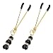 leeqot Metal Adjustable Clamps Black Diamond Decorations Non Piercings Women Body Jewelry (B)