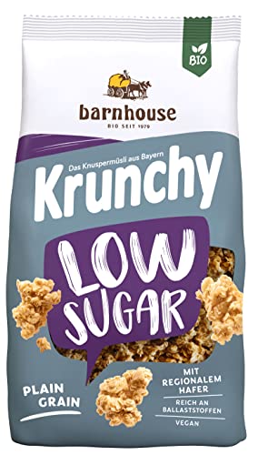 Muesli à l'avoine krunchy biologique à faible teneur en sucre 375 g (Avoine)