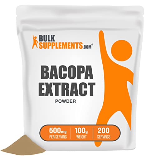 Bulksupplements.com Bacopa Extract Powder (Bacopa Monnieri) - Herbal Extract Supplement For Brain & Mood Support - Gluten Free Powder - 500Mg Per Serving (100 Grams - 3.5 Oz) #TOP7
