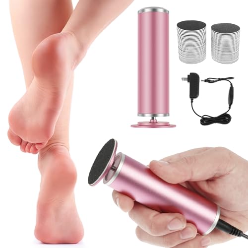 Electric Foot File with 60 Pcs Sandpapers - Adjustable Speed Callus Remover for Feet Safe Electric Foot Callus Remover Effective Electric Callus Remover for Dead Skin and Calluses