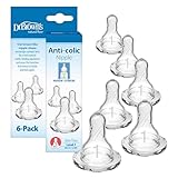 Dr. Brown's Natural Flow Level 1 Narrow Baby Bottle Silicone Nipple, Slow Flow, 0m+,...