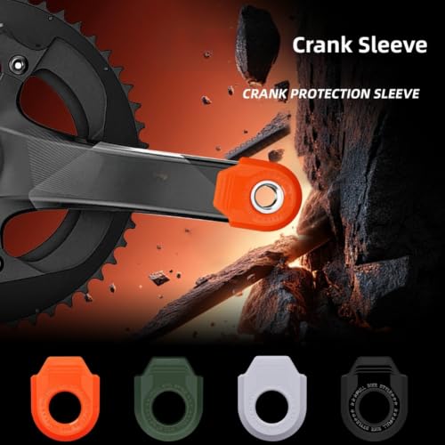 Protection de bras de manivelle de vélo, housse résistante aux rayures, pour 38 mm de largeur et 14 mm d'épaisseur, protection sécurisée pour pièces de cyclisme, noir, blanc, vert olive, orange – vue 7