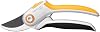 Fiskars Bypass Garden Shears for fresh branches and shrubs, Non-stick coating, Steel bladesAluminum handles, BlackOrange, Plus, P531, 1057168