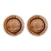 Natural Acacia Mango Wooden Charger Plates for Dinner 13×13 Inch Elegant Dinner Table Decor for Weddings Christmas Events Decorative Reusable Charger Plate Set of 2