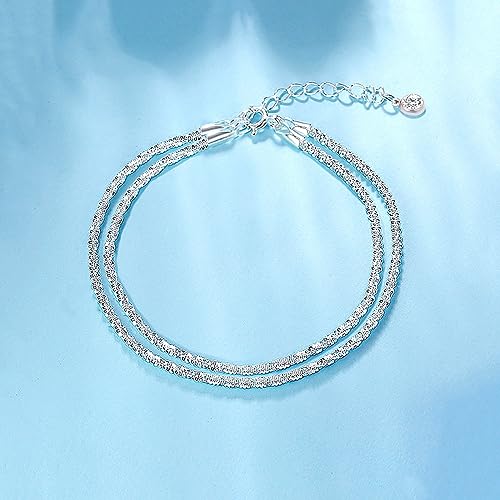 Image of Ankle Bracelets for Women,14K Gold Plated Snake Chain Anklet for Women Beach Cute Anklets