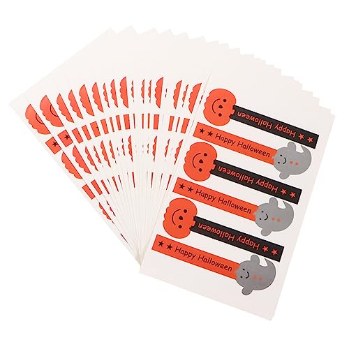 Stobok 0433HM18A0R 60Pcs Sealing Stickers Round Seal Stickers Halloween Label Stickers Packaging Sealing Sticker Sealing Label Long Strip Sealing Sticker Cookie Sealing Sticker Candy Set cover
