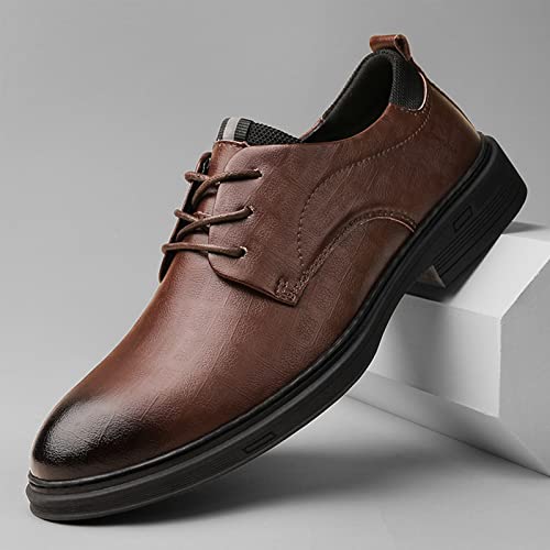 Men's Genuine Leather Oxford Shoes Comfortable Round Toe Lace-up Non-Slip Business Formal Shoes Outdoor Casual Leather Shoes for Men3