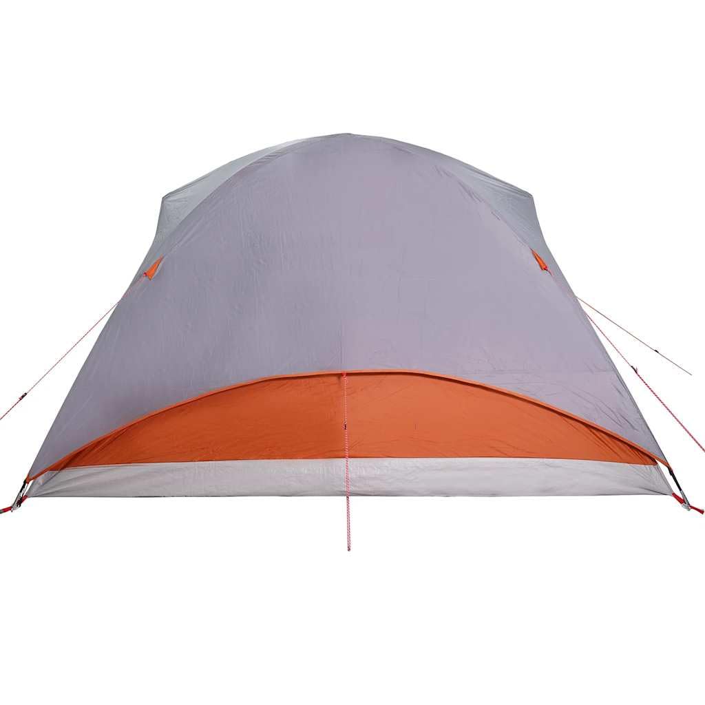 Solivagant Tente familiale Tunnel 6 Personnes Gris et Orange imperméable,(9.41 KG)