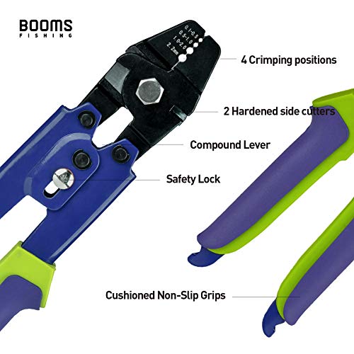 image for Booms Fishing CP1 Fishing Crimping Pliers with Built-in Wire Cutters, 