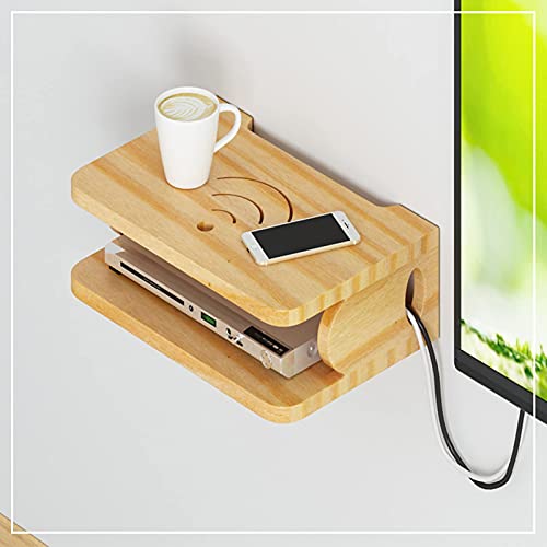 Meuble TV mural et console multimédia flottante pour décodeur - 2
