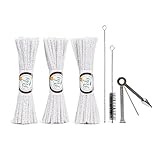 Pipe Cleaners Tool Set | 132 Hard Bristle Pipe Cleaners Bulk, 2 Nylon Bristle Brush, Tamper Tool