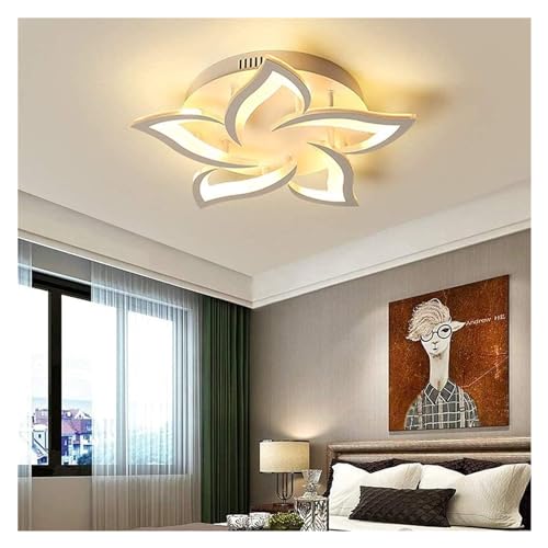 Chandelier LED dimmable télécommande grand plafonnier fleur cuisine - 2