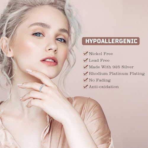 SecreTalk 6.5ct Moissanite Engagement Promise Ring for Women - Moissanite Wedding Band 925 Sterling Silver D Color VVS with Certificate of Authenticity3