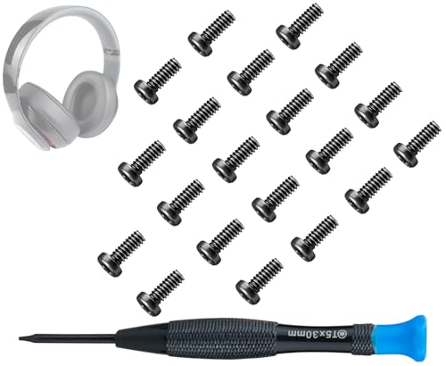SOULWIT Vis de Remplacement pour Bandeau pour Beats Studio 3, Studio 2, Studio 1.0, Studio Pro Vis de Headband pour Casque 20 Pièces, Installation DIY Facile
