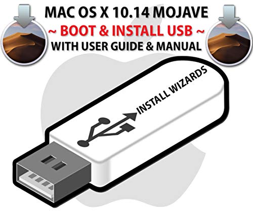 Mac OS Mojave 10.14 Installer Bootable USB - MacOS Recovery Upgrade Update OSX Operating System 16Gb Flash Drive Disc w/ Manual Guide