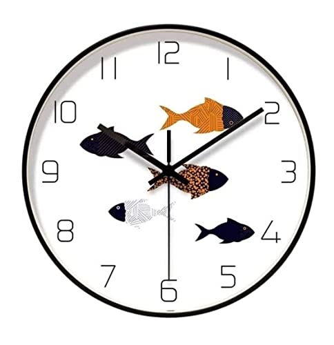 Silent Clock Table 12 Inch Wall Quartz Non Ticking Battery Operated Modern Decorative for Living Room Bedroom Kitchen Office