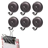 mDesign AFFIXX Peel-and-Stick Strong Self-Adhesive Storage Hook for Office, Kitchen, Entryway - Pack of 6, Medium, Bronze