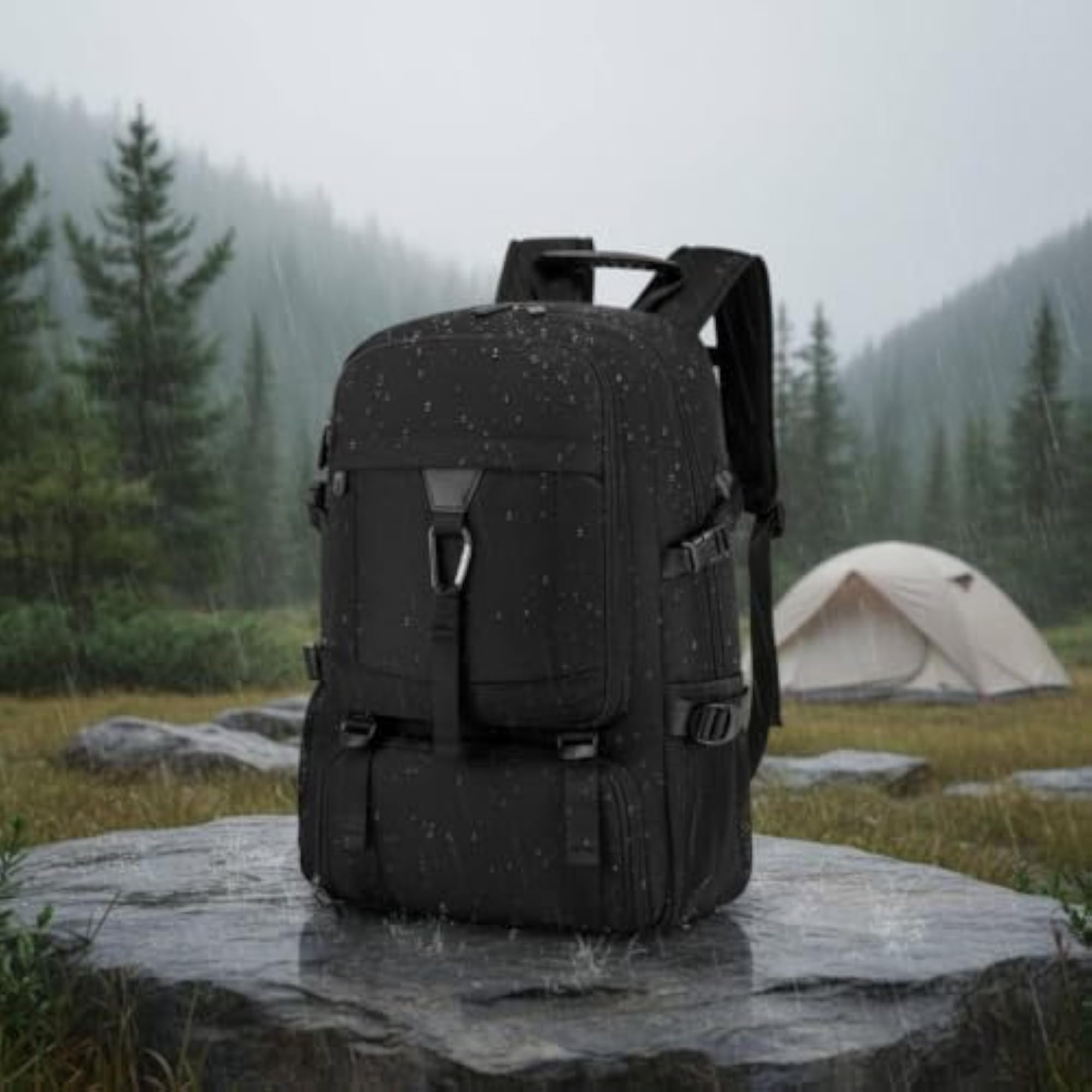 Large Capacity Travel Backpack, Multi-Compartment Rucksack