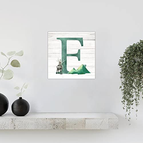 Lettre E en bois monogramme 30 cm pour décoration murale de maison - 5