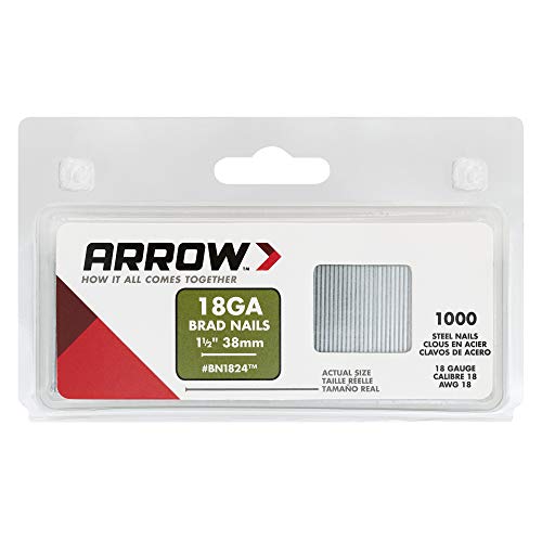 Arrow Co Inc Bn1824Cs Genuine 1-1/2-Inch 38Mm Brad Nails, 1,000-Pack #TOP3