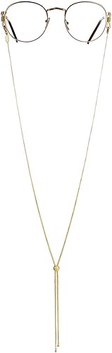 AllenCOCO Cadena para gafas, correa para lentes de sol para mujer, cadena de oro de 14 quilates, soporte para lentes alrededor del cuello