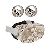 MightySkins Glossy Glitter Skin Compatible with Oculus Quest 2 - Desert Camo | Protective, Durable High-Gloss Glitter Finish | Easy to Apply, Remove, and Change Styles | Made in The USA
