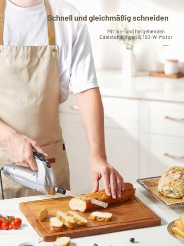 Foto von Yabano Elektromesser 150W für Brot und Fleisch mit Tranchiergabel